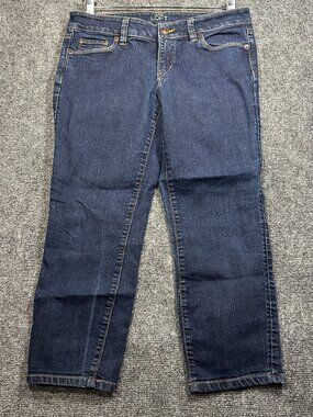 Ann Taylor LOFT Jeans Womens 29 Cotton Stretch Modern Crop Pockets Size 8